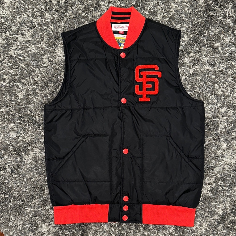Like New Mitchell & Ness SF San Francisco Giants Varsity Vest